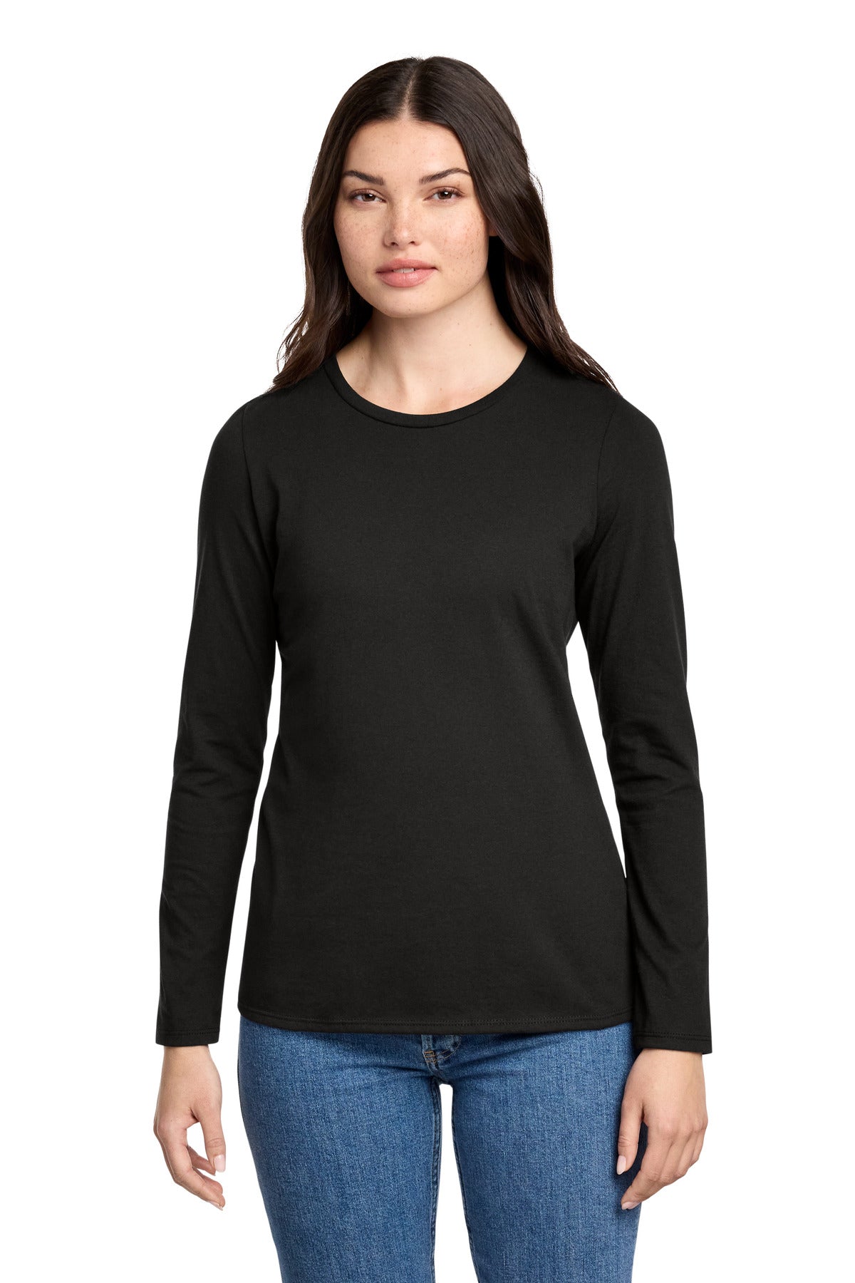 District® Women's Perfect Blend® CVC Long Sleeve Tee DT110