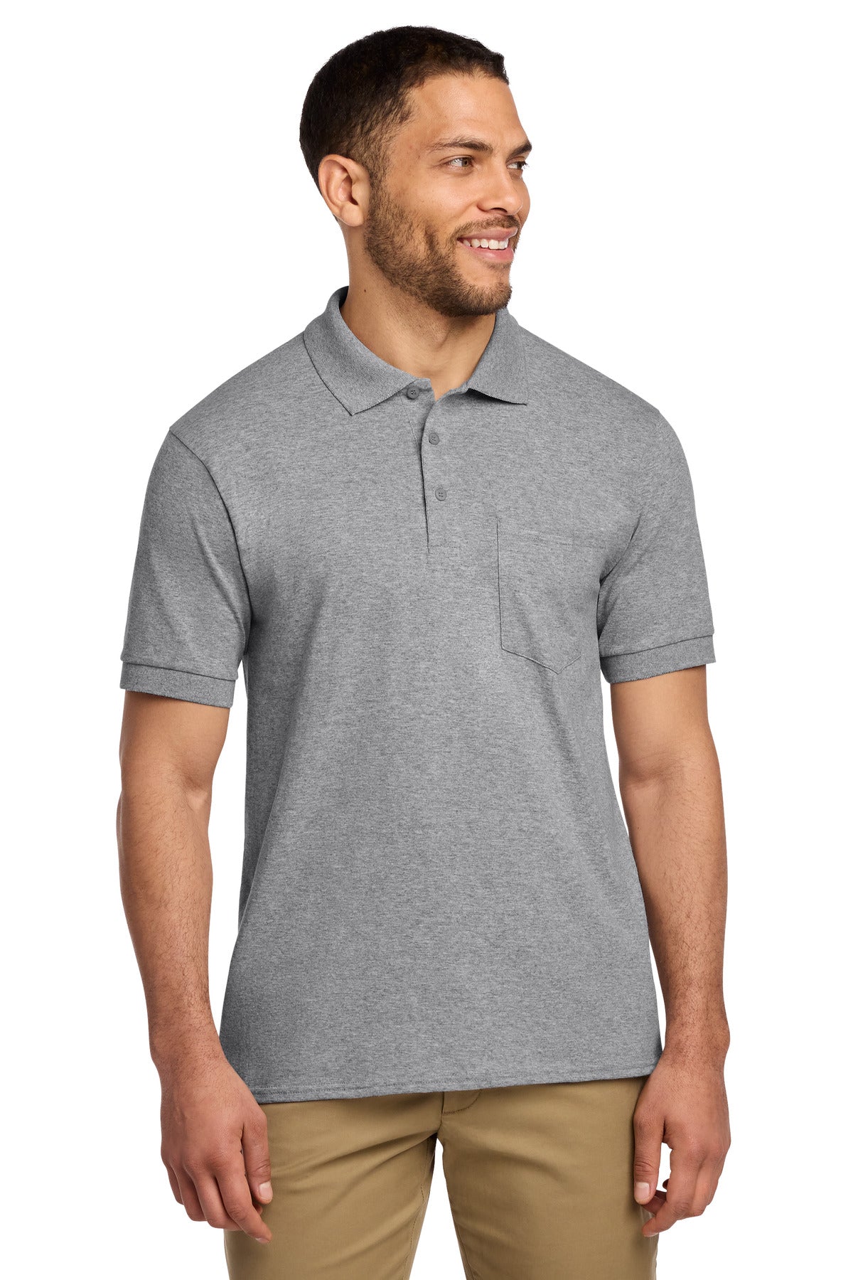 Port & Co™ Core Blend Jersey Knit Pocket Polo. KP55P