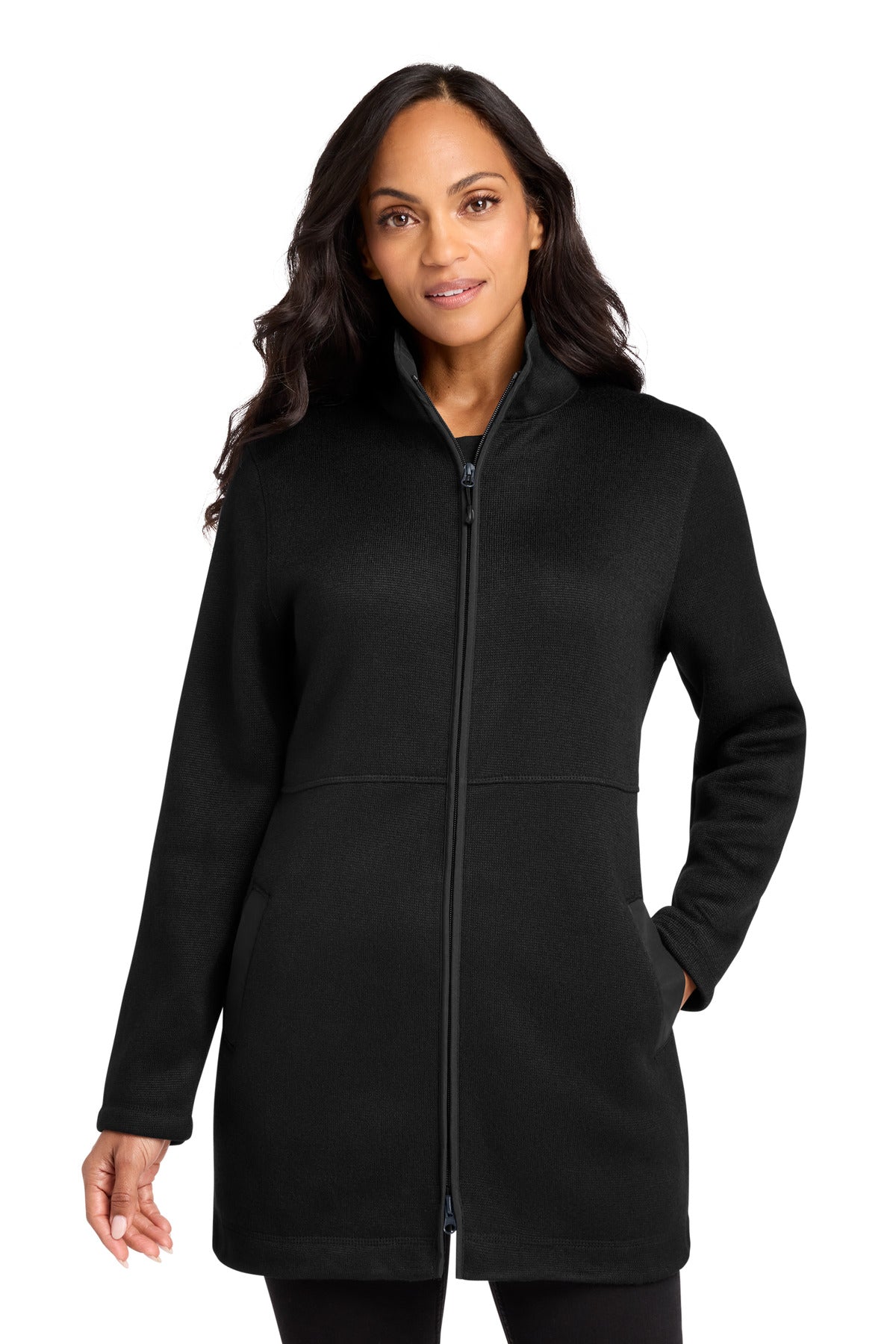 Port Authority® Women's Arc Sweater Fleece Long Jacket L425